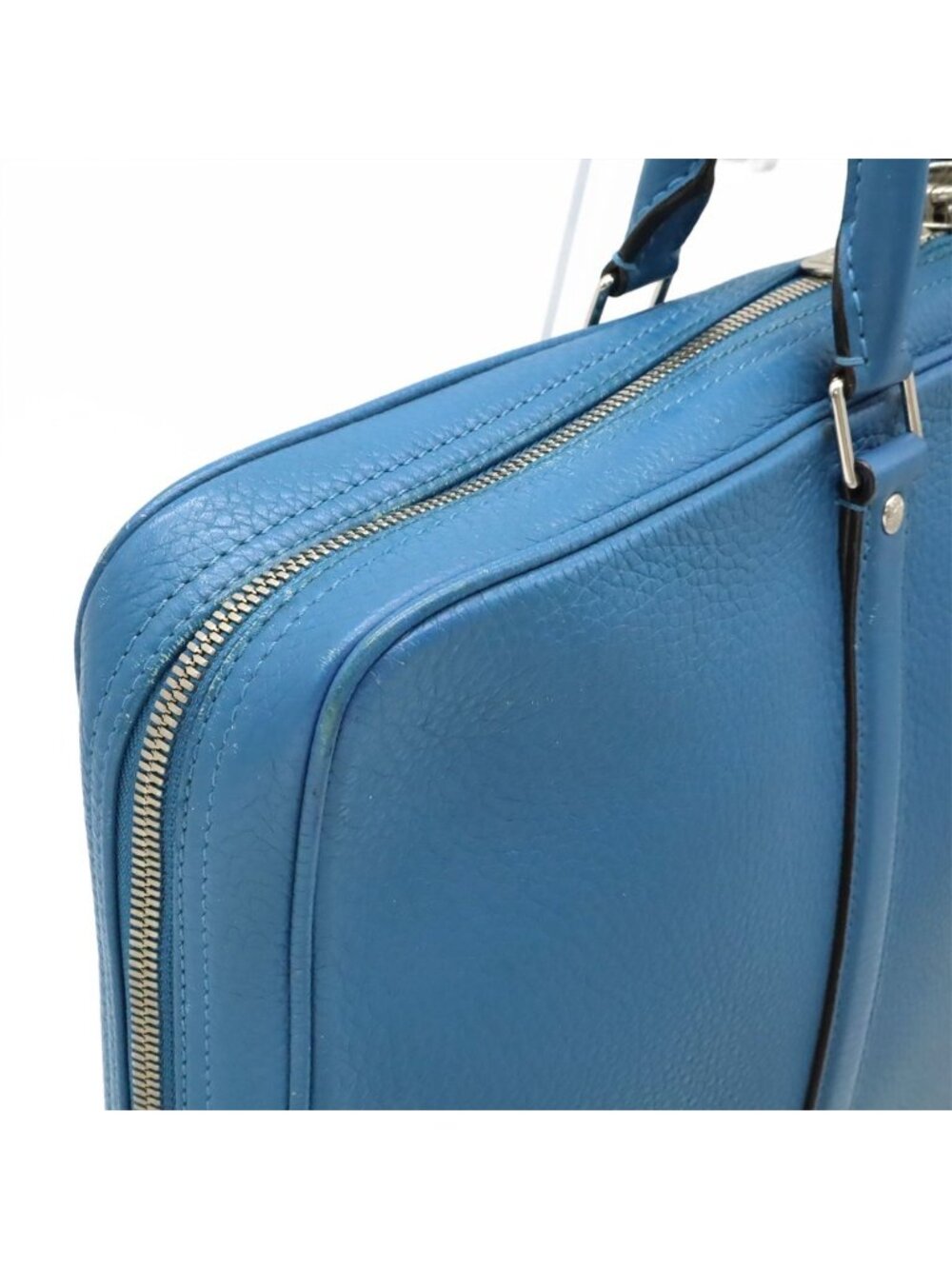 Louis Vuitton Pdv Porte Documents Voyage Briefcase Business Purse Leather Blue - Picture 5 of 9